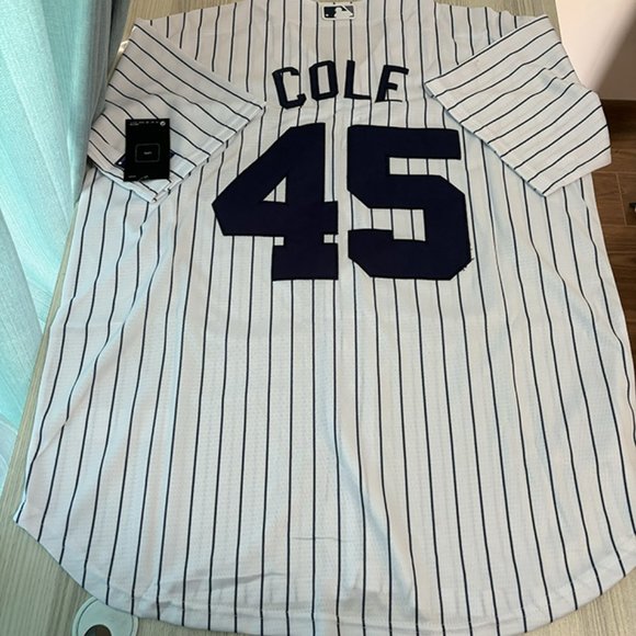 Jersey Nike MLB White York Yankees Baseball Jersey 45# Gerrit Cole - Picture 5 of 6